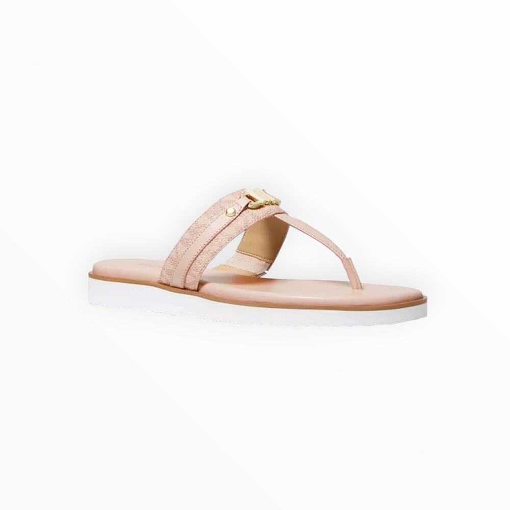 Michael Kors Farrah Ballet Pink Signature Thong Sandals Women’s Size 10M NIB